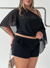 Senzo Wrap Shorts Black Curve