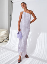 Jazmira One Shoulder Maxi Dress Lilac