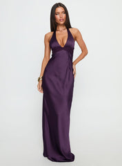 Odyssa Halter Maxi Dress Purple Petite
