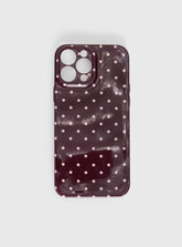 What You Wanted iphone Case Brown Polka Dot