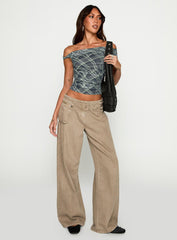 Sweet Embrace Off Shoulder Top Multi