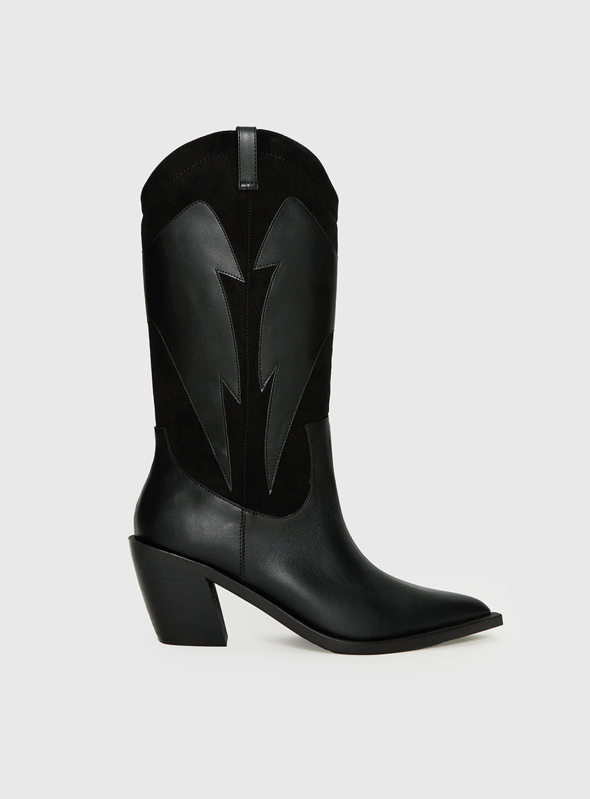 Takes You Far Cowboy Boot Black