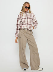 Vannessa Collared Jacket Pink Check