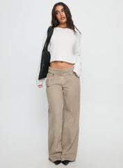 Riala Off Shoulder Knit Sweater White