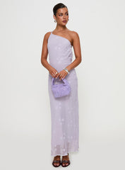 Jazmira One Shoulder Maxi Dress Lilac