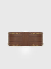 Vanish Faux Leather Belt Brown